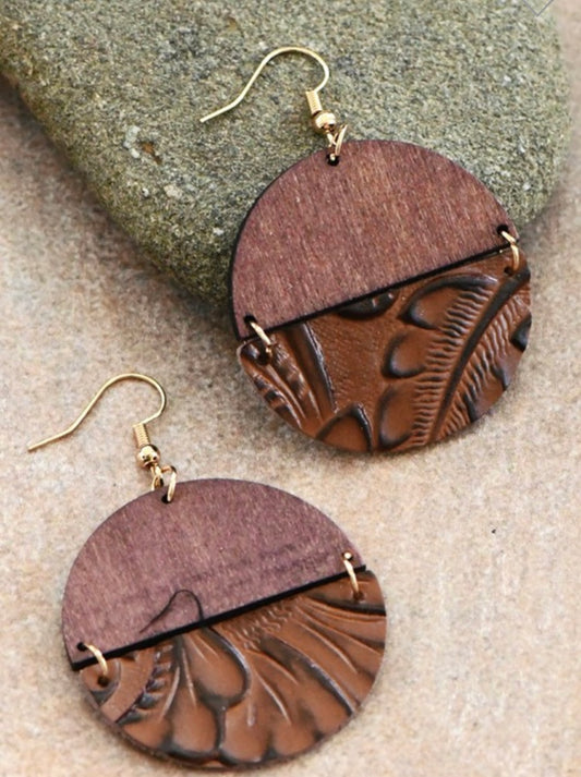 Wood Drop Earrings