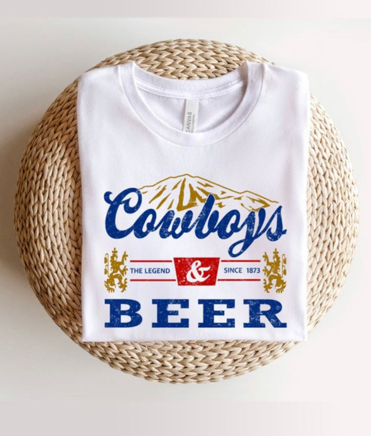 Cowboys & Beer Graphic Tee