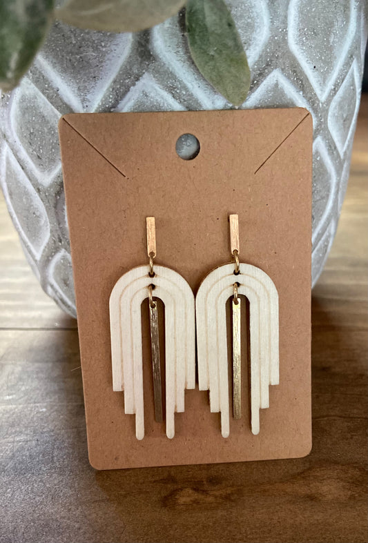 Wooden Arch Earrings