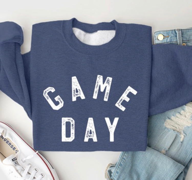 " Game Day"  Retro Crewneck Sweatshirt