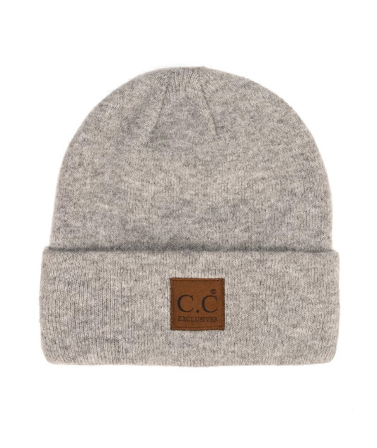 Heather Knit Basic Beanie